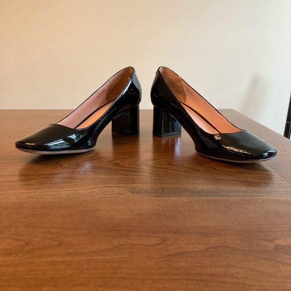 Kate Spade Black Block Heel Patent Pumps SZ 8 - Picture 4 of 7